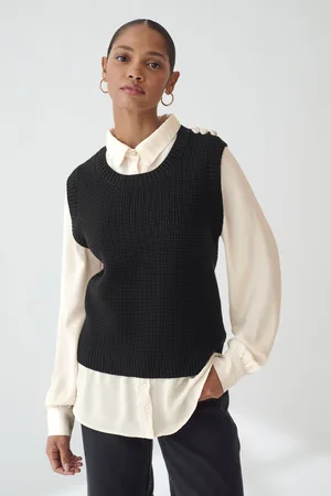 Next Gem Button Shirt Layer Jumper
