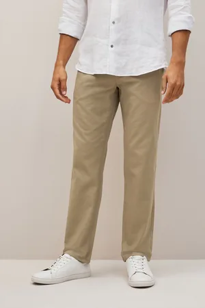 Next Natural Straight Fit 100% Cotton Chino Trousers