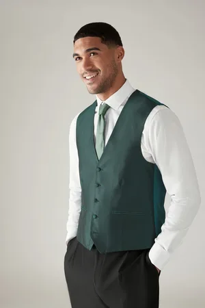 Next Forest Textured Silk Waistcoat