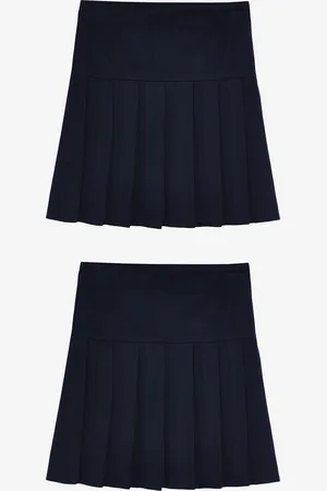 Next Blue Slim Waist Pleated School Skirts 2 Pack (3-16yrs)