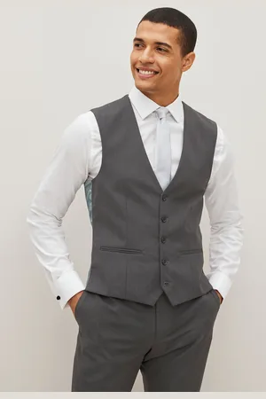 Next Charcoal Regular Fit Waistcoat