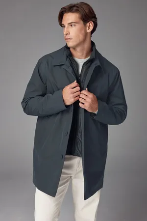 Next Blue Shower Resistant Padded Funnel Neck Coat