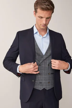 Next Blue Skinny Fit Two Button Suit Jacket