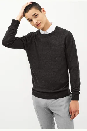 Next Dark Crew Neck Regular Soft Touch Knit Jumper