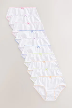 Next Heart Lace Trim Briefs 10 Pack (1.5-16yrs)