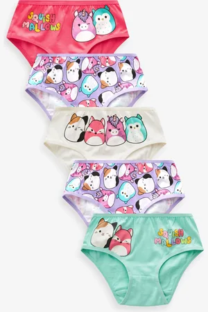 Next Red/ 100% Cotton Squishmallow Briefs 5 Pack (5-14yrs)