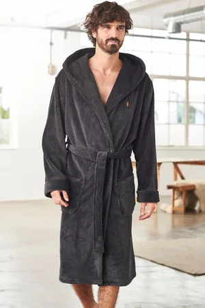 Next Slate Supersoft Hooded Dressing Gown