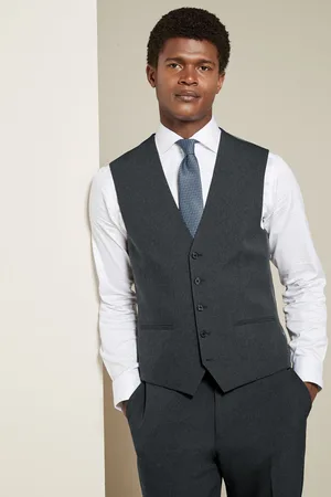 Next Charcoal Regular Fit Essential Suit Waistcoat
