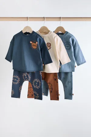 Next Blue Lion Baby Tops and Leggings 6 Piece Set