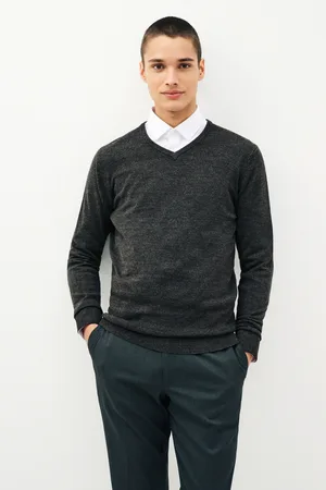 Next Dark V-Neck Regular Soft Touch Knit Jumper