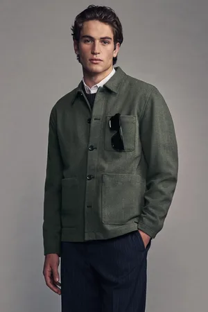 Next Khaki Smart Herringbone Shacket
