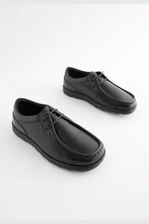 Next Wide Fit (G) School Leather Lace-Up Shoes