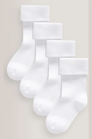Next 4 Pack Baby Roll Top Socks (0mths-2yrs)