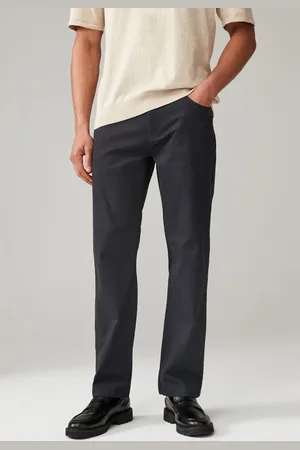 Next Straight Fit Printed Soft Touch Stretch Denim Jeans Style Trousers