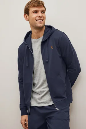 Next Blue 100% Cotton Lightweight Zip Up Hoodie