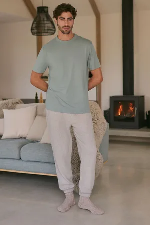Next Sage Green/ EDIT Textured Modal Blend Pyjama Set