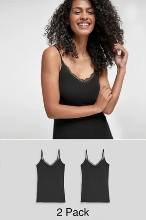 Next Lace Trim Vests 2 Pack