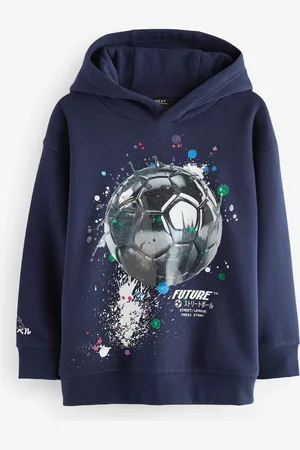 Next Football Drippy Smile Graphic Hoodie (3-16yrs)