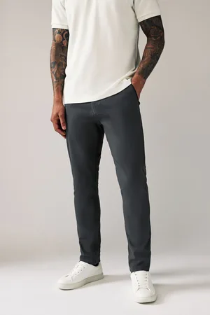 Next Charcoal Skinny Fit Stretch Chino Trousers