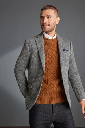 Next Signature Harris Tweed British Wool Blazer