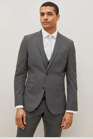 Next Charcoal Slim Fit Two Button Suit Jacket