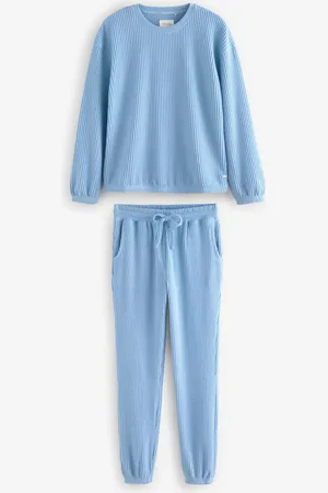 Next Cosy Waffle Long Sleeve Pyjamas