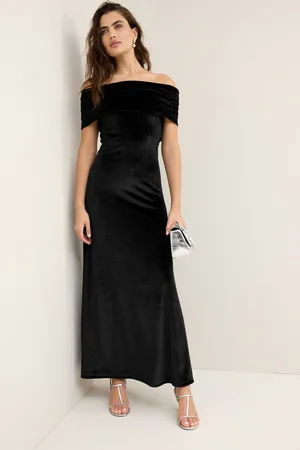Next Bardot Velvet Maxi Dress