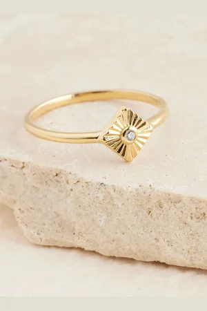 Next Gold Plated Sterling Sunray Ring