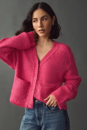 Next Button Front Soft Touch Knitted Cardigan with Alpaca