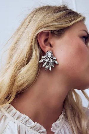 Next Tone Sparkle Statement Stud Earrings