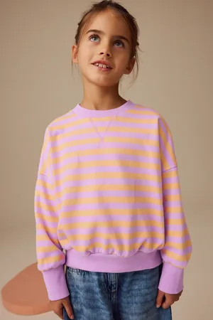 Next /Yellow Stripe 100% Cotton Sweatshirt (3-16yrs)