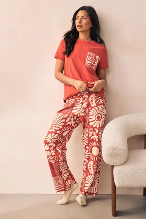 Next Rust Abstract 100% Cotton Short Sleeve Pyjamas