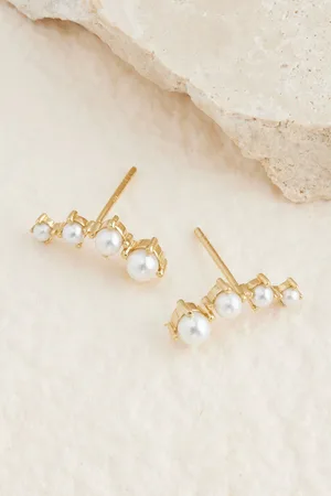 Next Gold Plated Sterling Crawler Stud Earrings