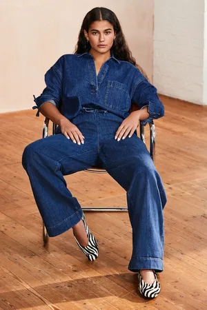 Next Mid Elasticated Waist Wide Leg Jeans