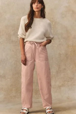 Next 100% Cotton Patch Pocket Barrel Leg Trousers