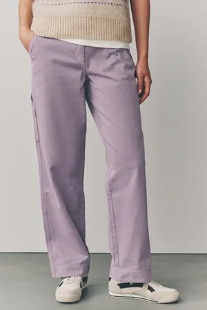 Next Lilac Purple Cargo 100% Cotton Trousers