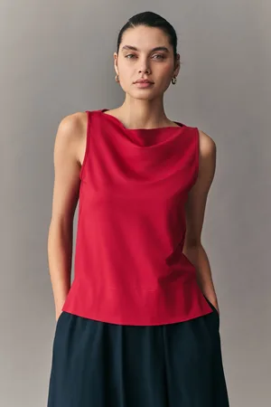 Next Red Cowl Neck Sleeveless Top