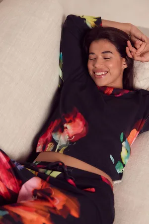 Next Floral 100% Cotton Long Sleeve Pyjamas