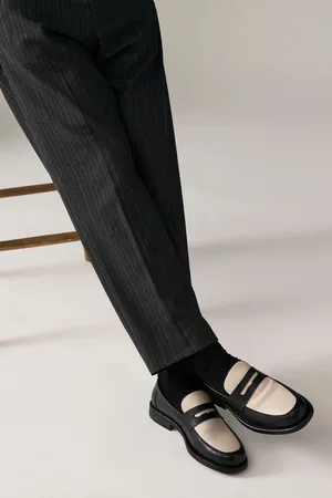 Next And White Penny Loafers
