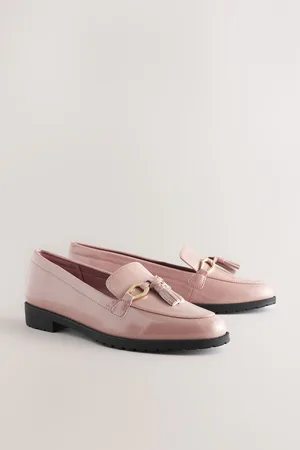 Next Rose Forever Comfort Patent Tassel Hardware Detail Slim Loafers