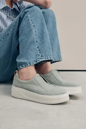 Next Slip On Signature Forever Comfort Leather Chunky Wedge Platform Trainers