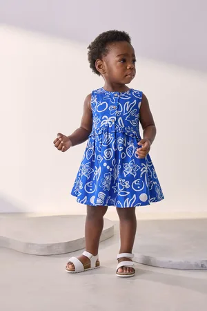 Next Cobalt Sleeveless Peplum Summer Dress (3mths-8yrs)