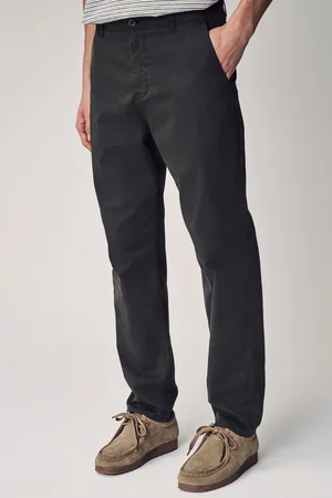 Next Khaki Regular Tapered Fit Textured Chino Trousers