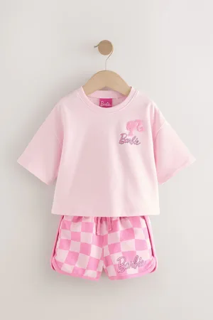 Next 100% Cotton Barbie Top & Shorts Set (3mths-7yrs)