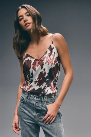 Next Brown/ Cow Print Satin Cami Top