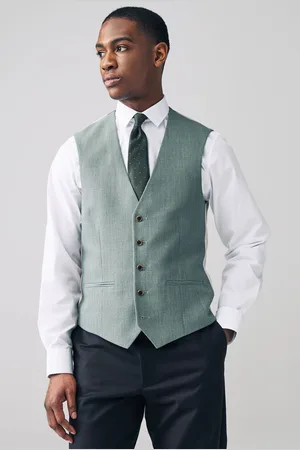 Next Textured Suit Waistcoat