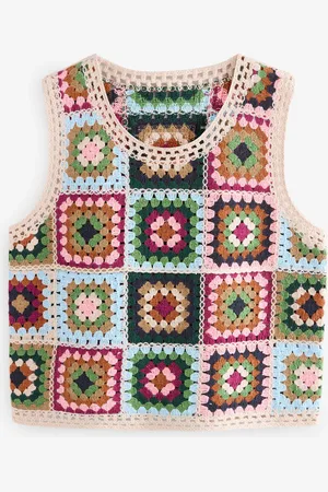 Next Multi Crochet Patch Square Tank