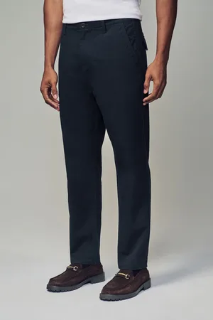 Next Blue Regular Fit 100% Cotton Utility Style Chino Trousers