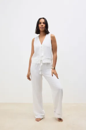 Next Wide Leg Elasticed Waist Trousers