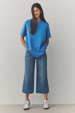 Next Mid Crop Wide Leg Jeans